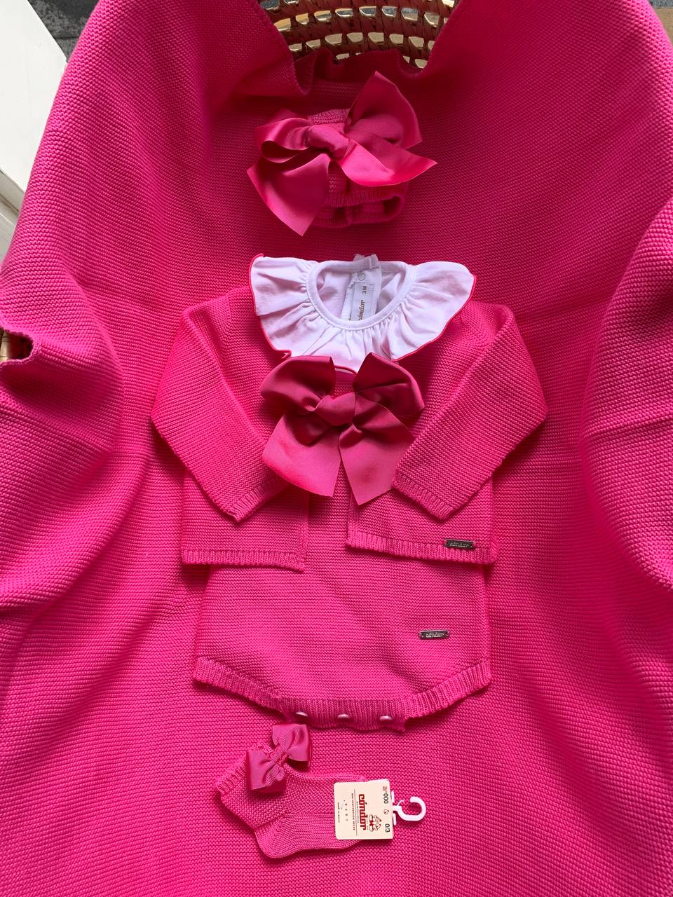 CARDIGAN IN FILO FUCSIA CONDOR