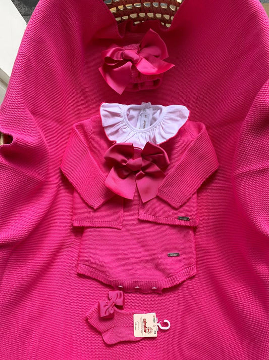 CARDIGAN IN FILO FUCSIA CONDOR
