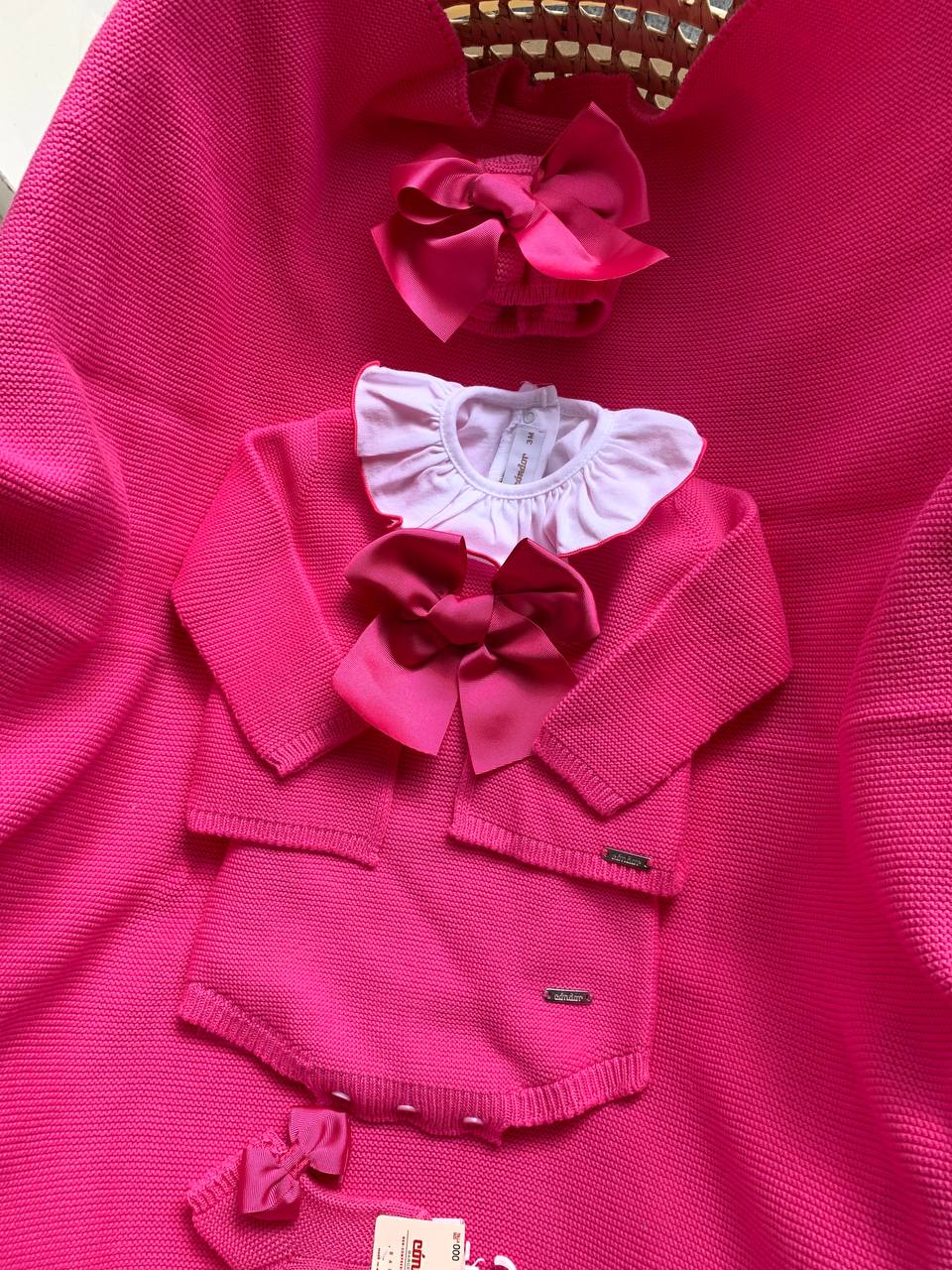 CARDIGAN IN FILO FUCSIA CONDOR