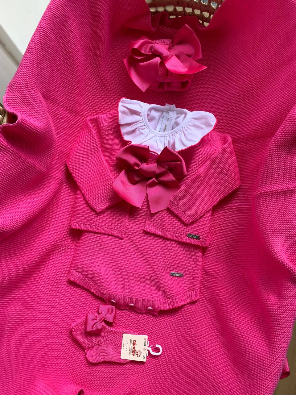 CARDIGAN IN FILO FUCSIA CONDOR
