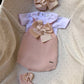 SALOPETTE E BODY IN FILO ROSA CONDOR
