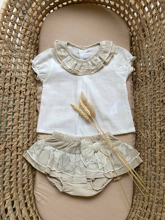 PAGLIACCETTO BEIGE CON FIOCHETTO CALAMARO