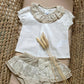 PAGLIACCETTO BEIGE CON FIOCHETTO CALAMARO