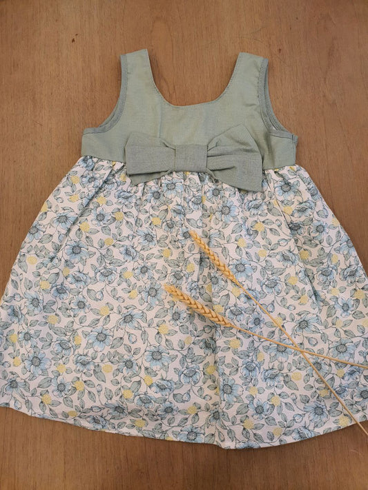 VESTITO FIORI EXCELLENTT VERDE CALAMARO