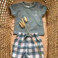 COMPLETO T-SHIRT E COSTUME SCACCHI CALAMARO