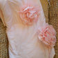COORDINATO NASCITA ROSA CON FIORI IN RILIEVO FIRST BABY