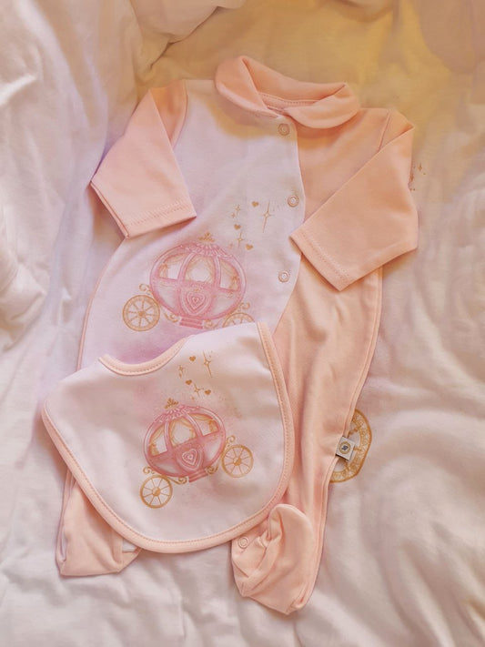COORDINATO NASCITA ROSA CARROZZA FIRST BABY