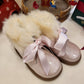 stivaletto rosa con peluche Rizitos