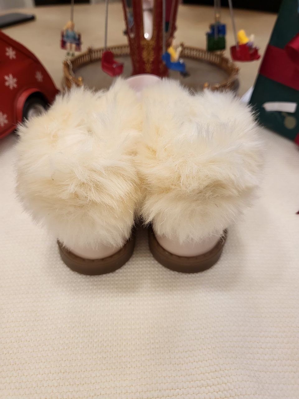stivaletto rosa con peluche Rizitos