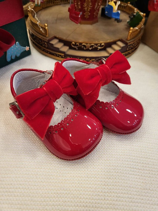 SCARPA ROSSA LUCIDA CON FIOCCO INDICE