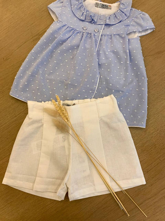 PANTALONCINO IN LINO BIANCO DR. KID