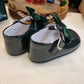 SCARPA VERDE LUCIDA CON FIOCCO INDICE