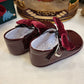 SCARPA LUCIDA BORDEAUX CON FIOCCO INDICE