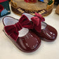 SCARPA LUCIDA BORDEAUX CON FIOCCO INDICE