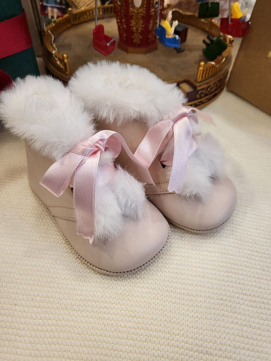 STIVALETTO ROSA CON PELLICCIA INDICE