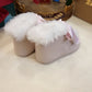 STIVALETTO ROSA CON PELLICCIA INDICE
