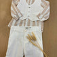 GILET IN LINO BIANCO JO MILANO