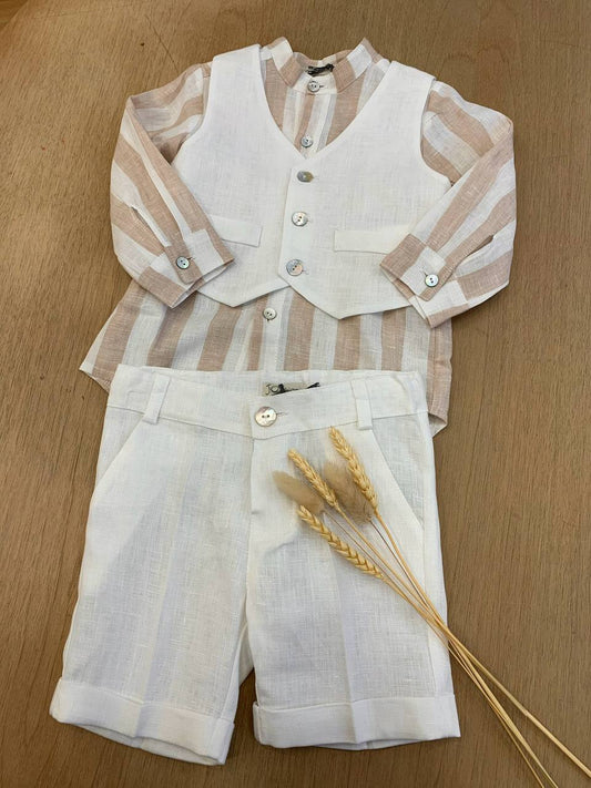 GILET IN LINO BIANCO JO MILANO