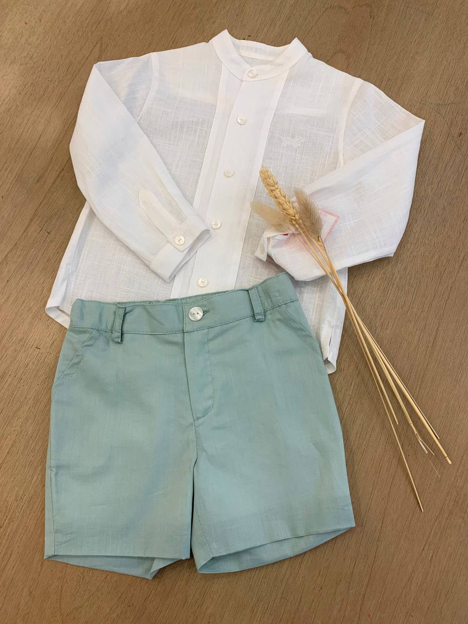 COMPLETO CAMICIA E BERMUDA VERDE DEL SUR