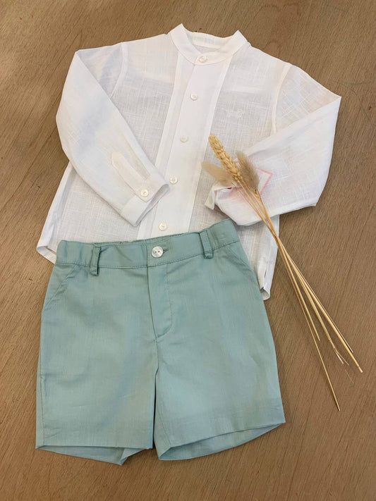 COMPLETO CAMICIA E BERMUDA VERDE DEL SUR