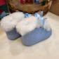 STIVALETTO AZZURRO CON PELLICCIA INDICE