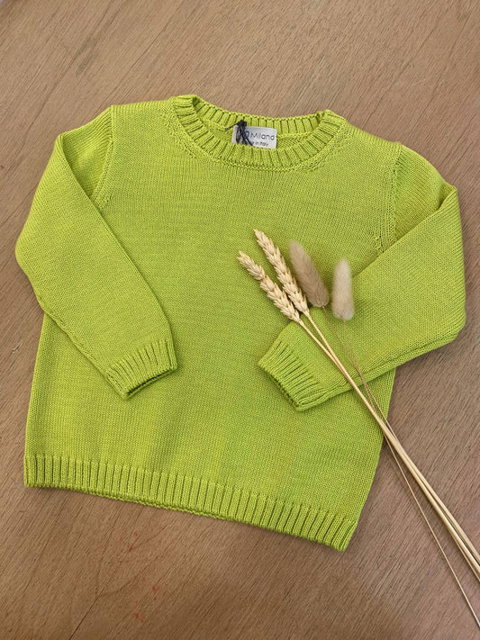MAGLIONCINO IN FILO VERDE FLUO JO MILANO