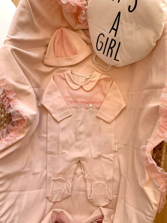 COORDINATO IN COTONE CON ROUGE PINK BABY GI
