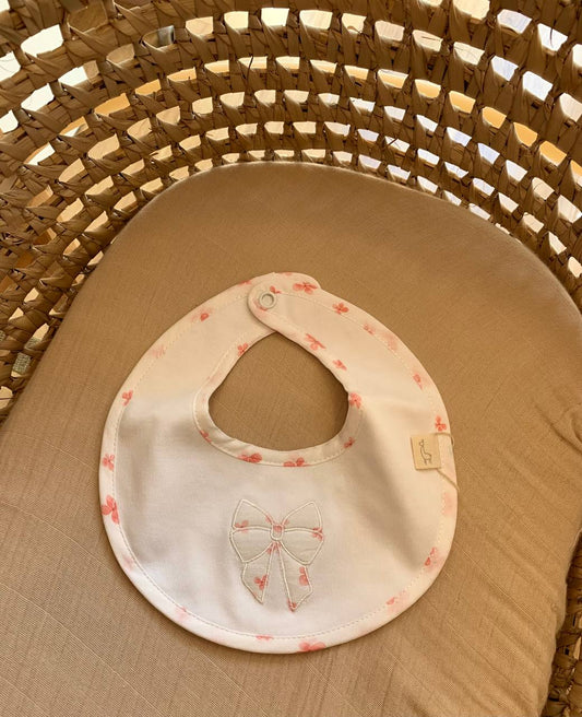 BAVETTA IN COTONE CON FIOCCO BABY GI