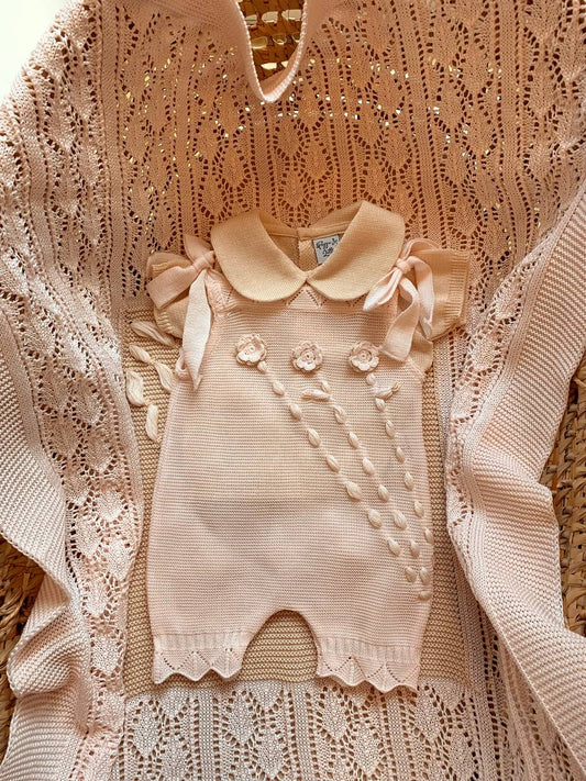 PAGLIACCETTO IN FILO ROSA E BEIGE PAPPA E LATTE