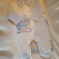 COORDINATO NASCITA AZZURRO CARROZZINA COPERTA LEGGERA FIRST BABY