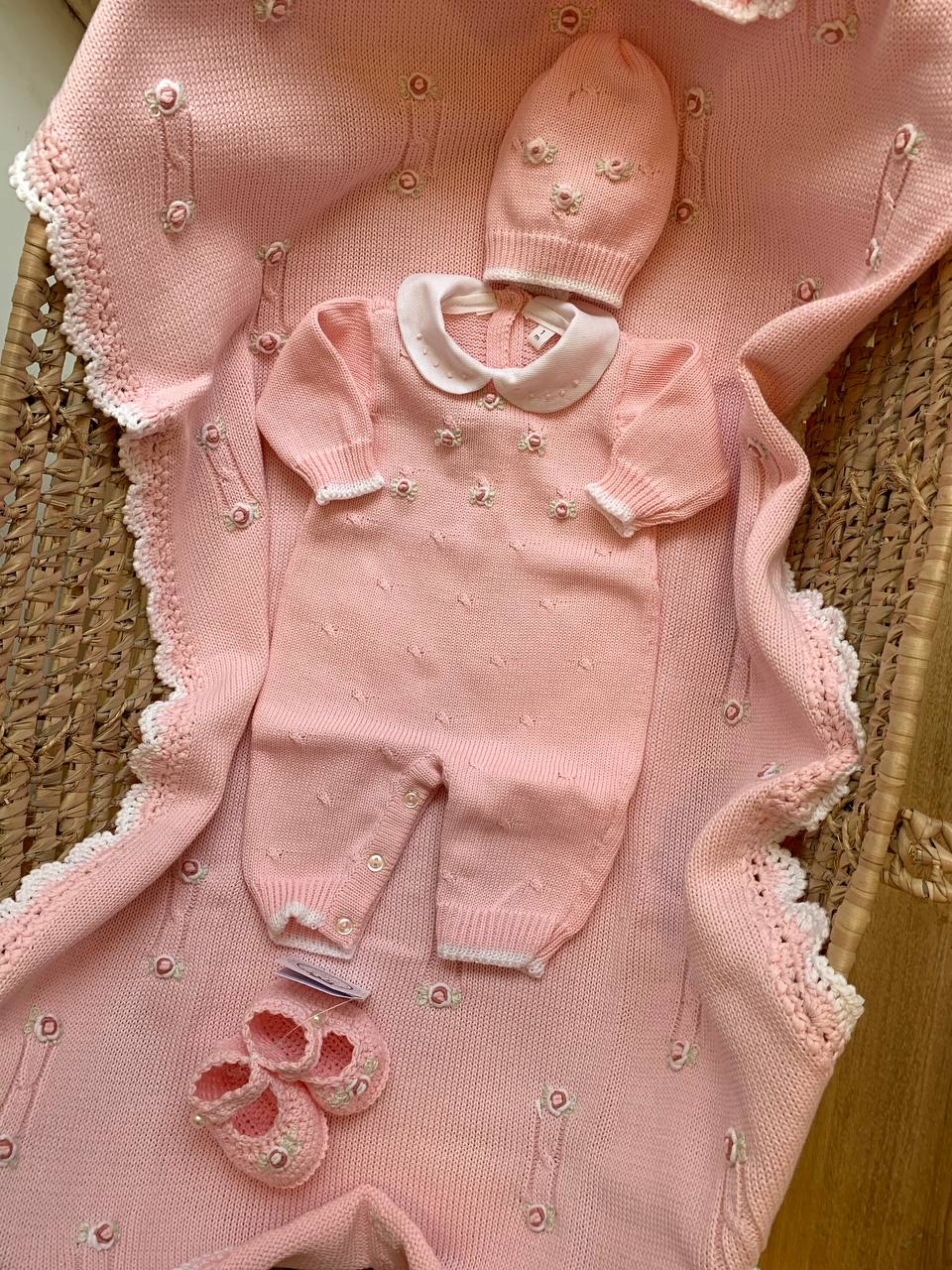 COORDINATO IN FILO ROSE