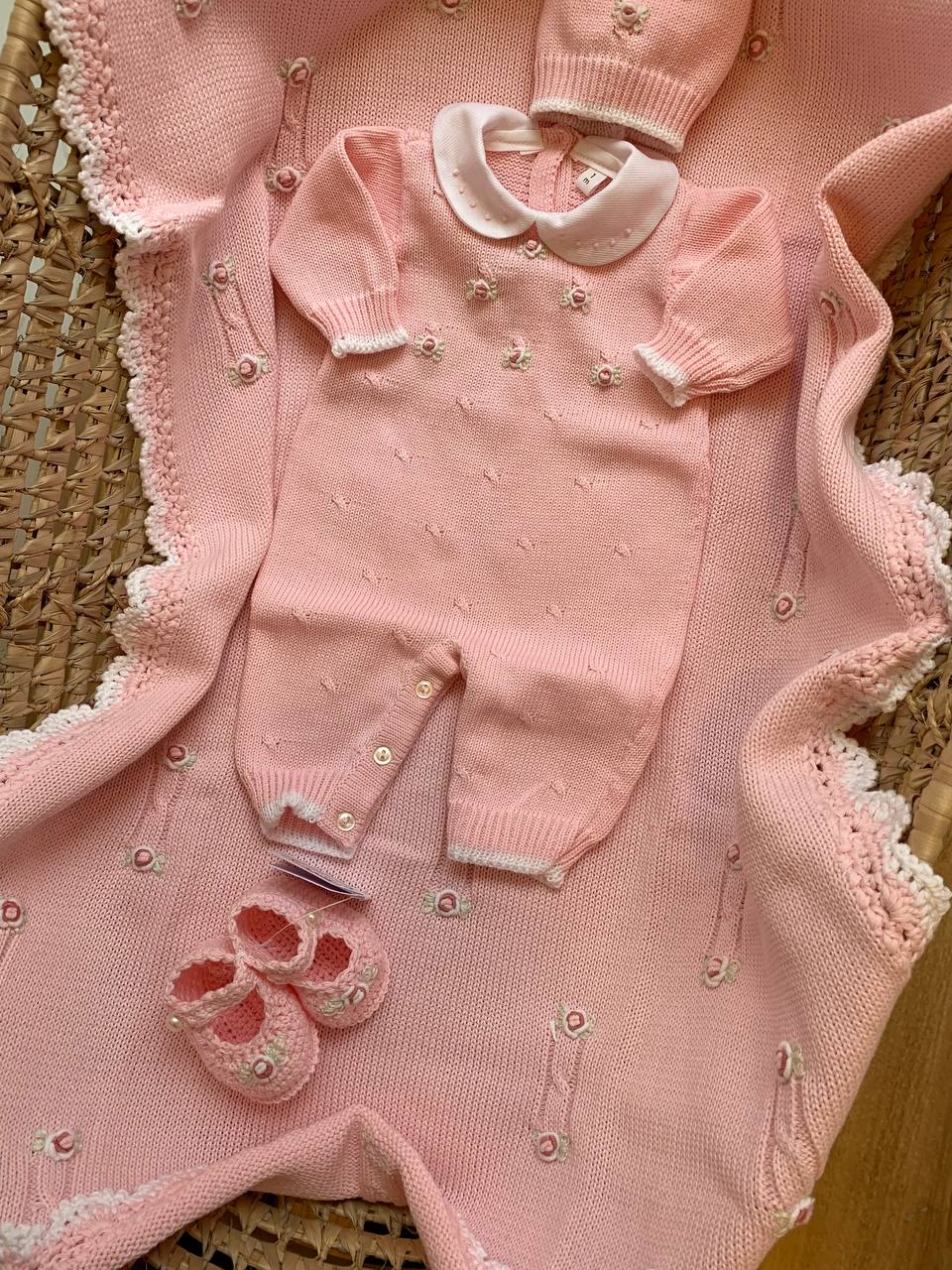 COORDINATO IN FILO ROSE