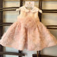 ABITO ROSA FIORI IN TULLE