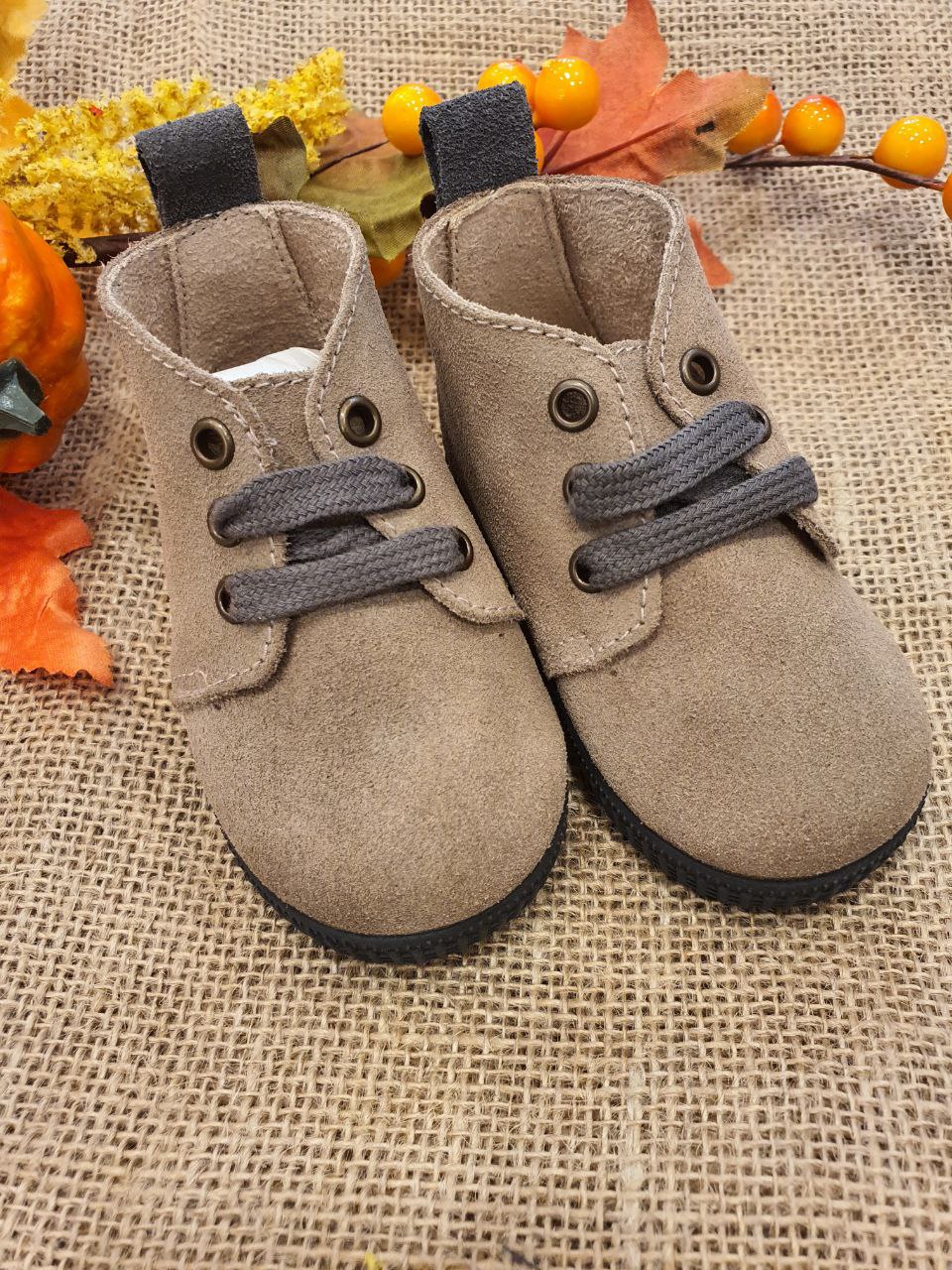 STIVALETTO IN CAMOSCIO BEIGE BATILAS