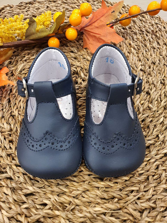 SCARPINA CON RICAMO BLU INDICE