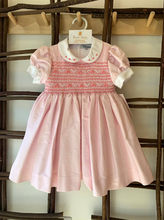 VESTITO PUNTO SMOCK ROSA  NAXOS