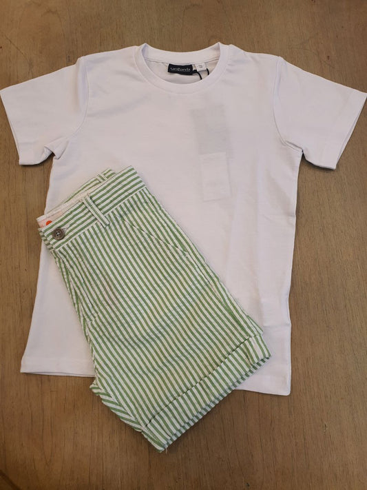 T-SHIRT SARABANDA E SHORTS RIGHE BOBOLI