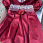 Vestito VELLUTO BORDEAUX CALAMARO