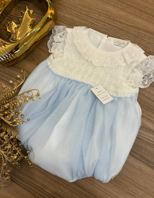 PAGLIACCETTO CELESTE punto SMOCK NISERET