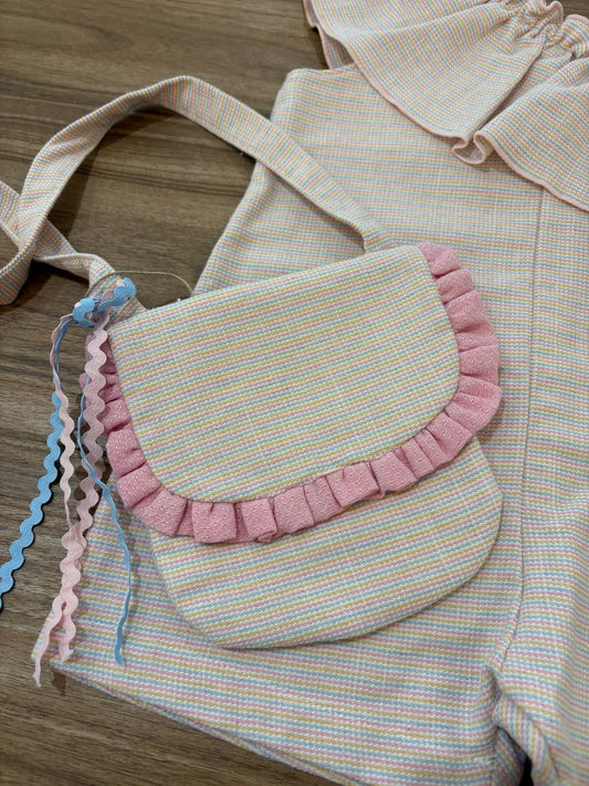 Borsetta ROSA E CELESTE CALAMARO