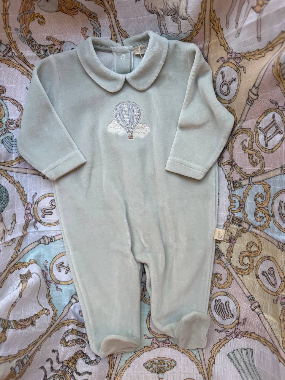 Tutina CINIGLIA MONGOLFIERA VERDE SALVIA BABY GI