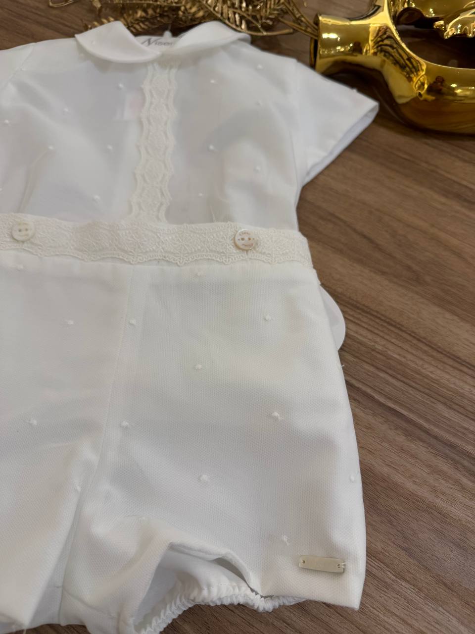 Abito Battesimale BIANCO RICAMI NISERET