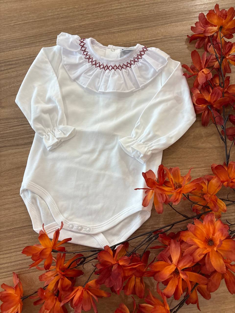BODY CON SMOCK RICAMATO BORDEAUX BABIDU