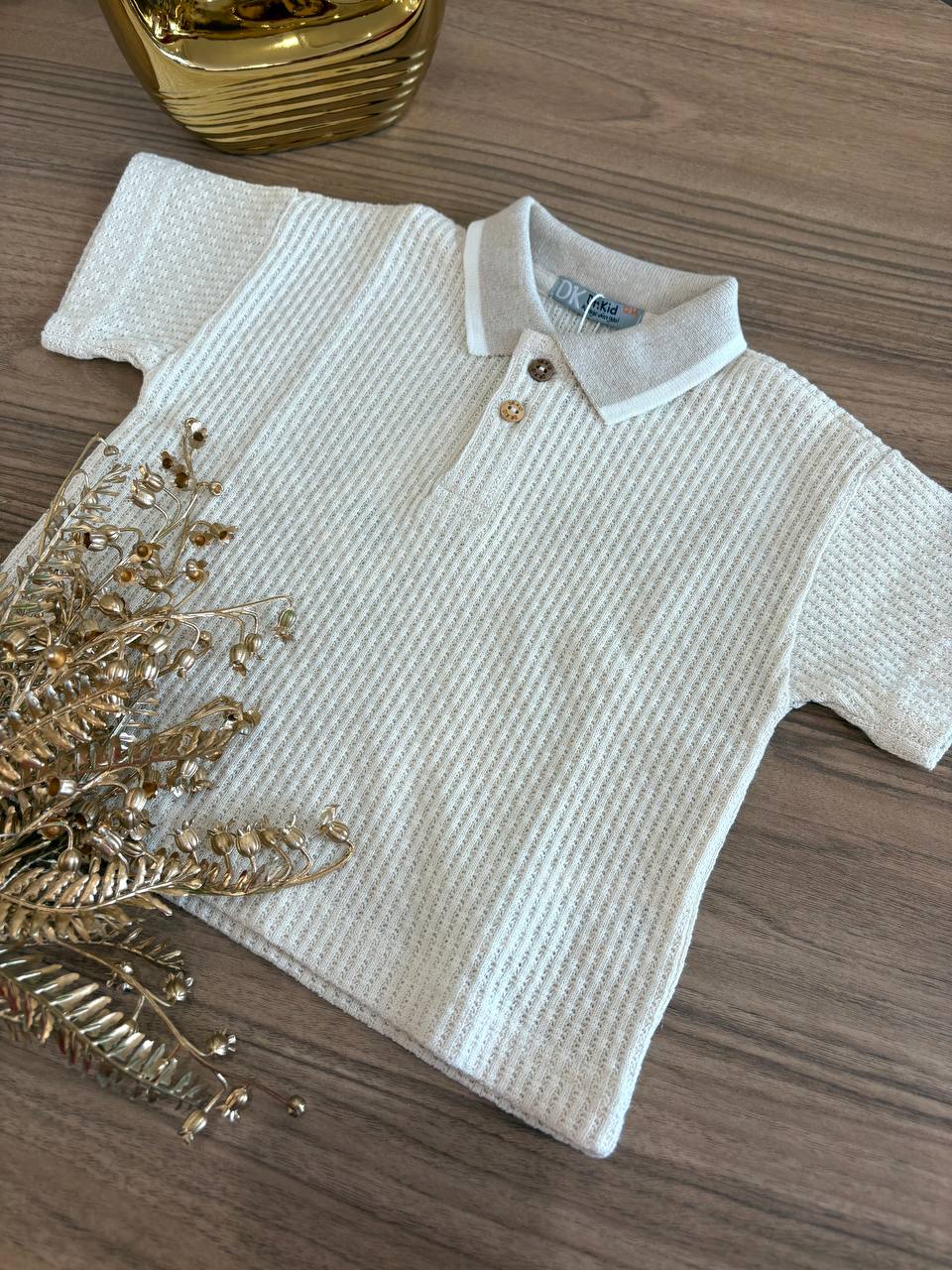 Polo TRAFORATA BEIGE DR KID