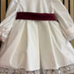 Abito PANNA CON FASCIA BORDEAUX GUGU GAGA