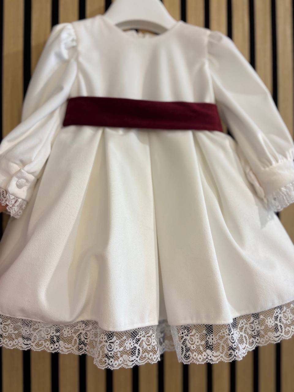 Abito PANNA CON FASCIA BORDEAUX GUGU GAGA