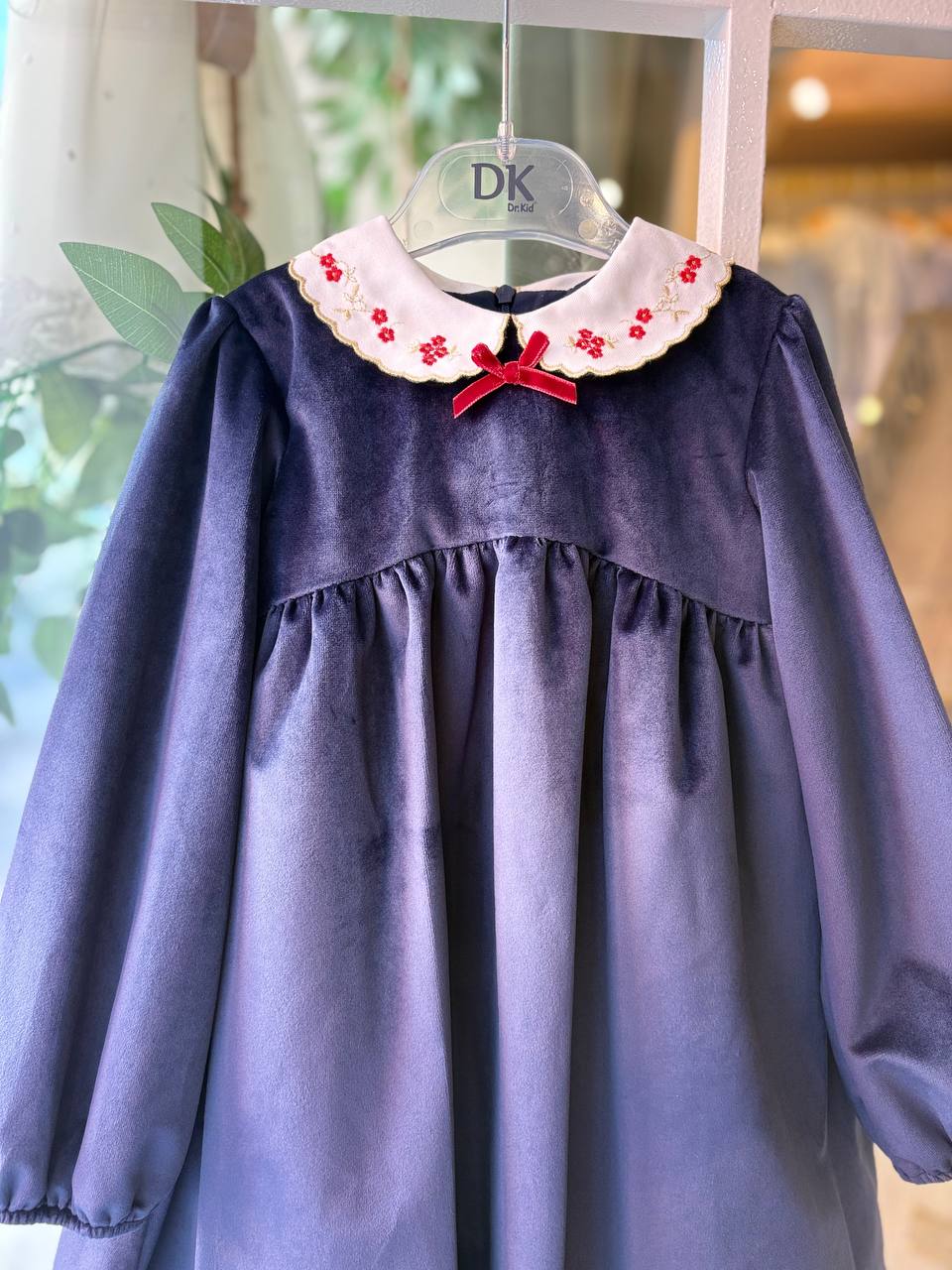 Abito BLU IN VELLUTO DR.KID