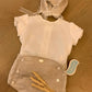 ABITO BATTESIMALE CON CUFFIETTA BEIGE NISERET
