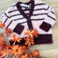Cardigan BORDEAUX E ROSA CIPRIA SARABANDA