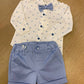 Shorts celeste minibanda